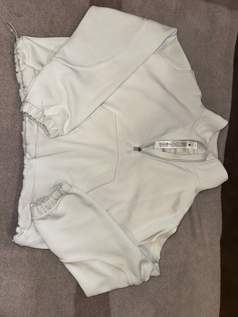 lululemon athletica Off-White Half-Zip Pullover